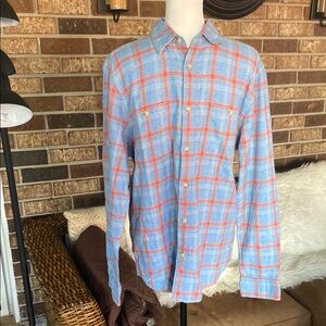 Sonoma Blue and orange Casual Button Down Shirt